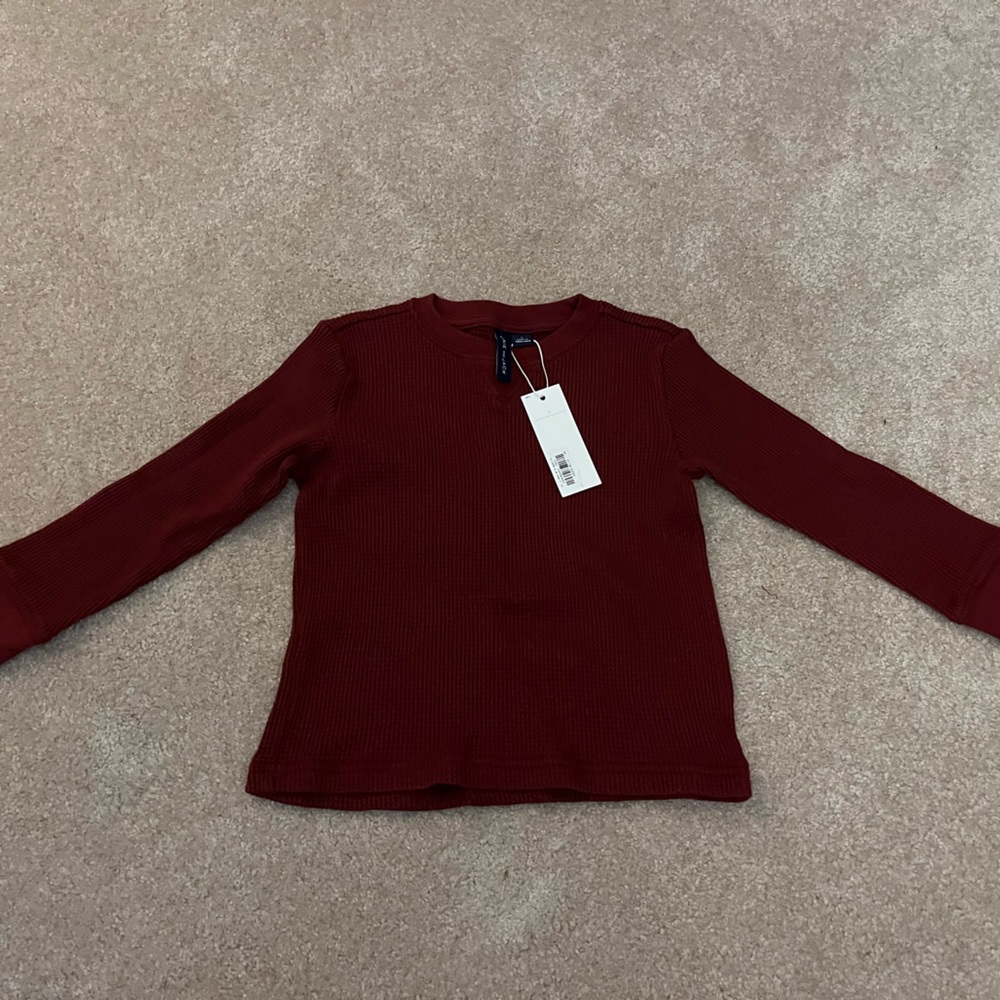 New with tags, Janie & Jack waffle knit long sleeve shirt size 3T